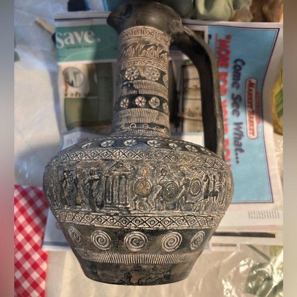 Artisan Ceramic Pitcher with Intricate Patterns - Picture 4 of 5